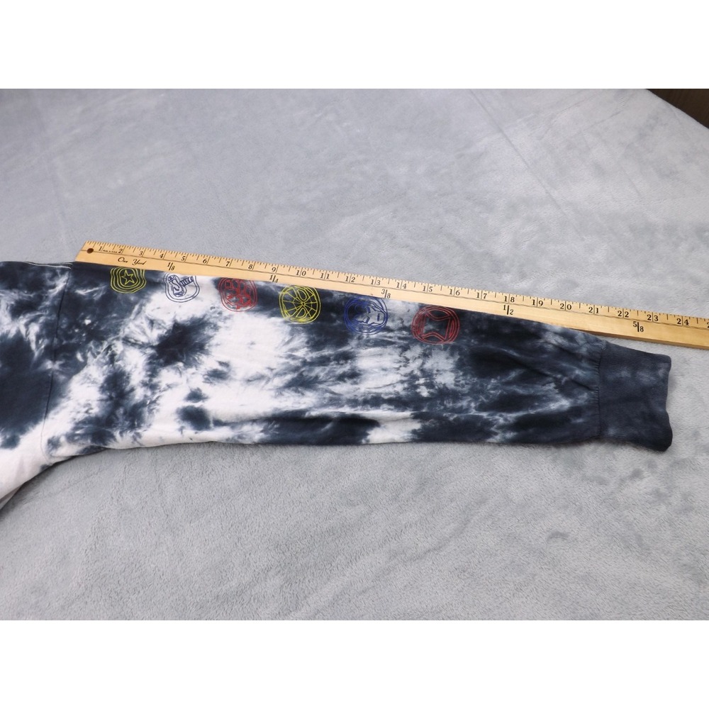 Marvel Tie Dye Long Sleeve Shirt Men's Size M Black/White/Multi Super Heroes - Picture 9 of 16